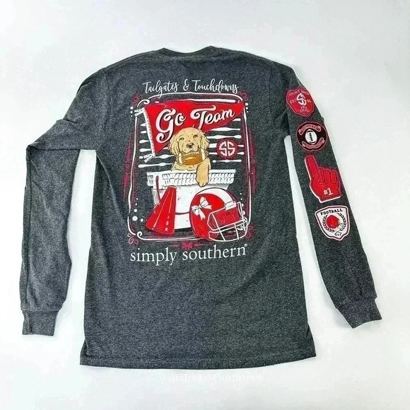 Simply Southern Tops - Simply Southern Tailgates & Touchdowns Football Long Sleeve Tee Shirt
